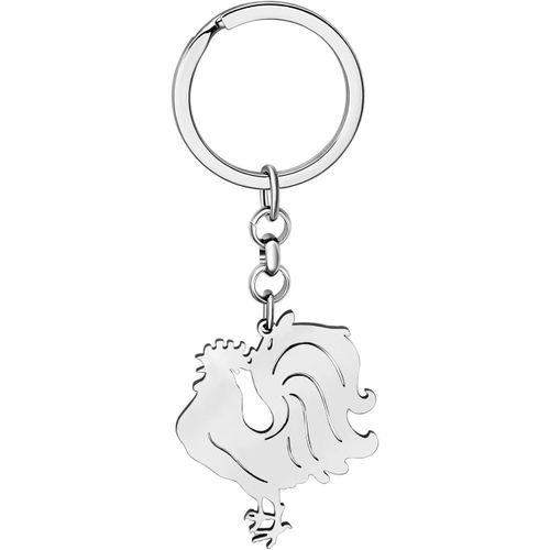 Kal-Porte-Clés Poulet Animaux De Ferme Bijoux En Acier Inoxydable Poulet Cadeaux Pour Femmes Porte-Monnaie Porte-Clés Voiture Charms