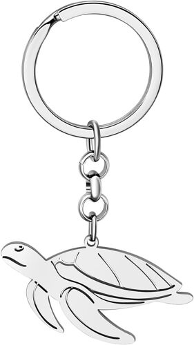 Kal-Porte-Clés Acier Inoxydable Dauphin Requin Crabe Porte-Clés Tortue Hippocampe Bijoux Vie Marine Cadeaux Pour Femmes Filles