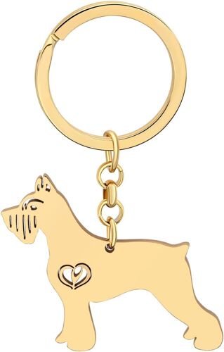 KAL-Porte-Clés Chien Mignon En Acier Inoxydable Animaux De Compagnie Cadeaux Pour Femme Filles Chiot Porte-Clés Voiture Portefeuille Charms