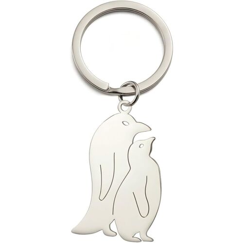Kal-Porte-Clés Pingouin Acier Inoxydable Mignon Cadeaux Animaux Antarctique Clés Voiture Accessoires Breloques Femmes