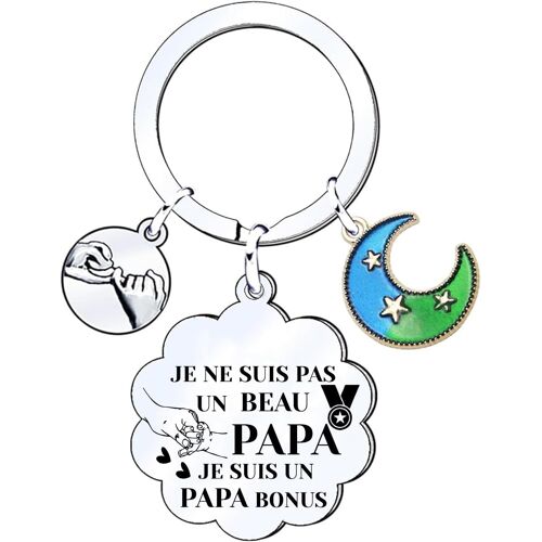 KAL-Porte-Clés Père Papa Cadeau Pour Fête Des Pères Et Anniversaire Porte-Clés Fête Des Pères Cadeau De Fête Des Pères Porte-Clés En Acier Inoxydable Porte-Clés Pour Anniversaire De Père,