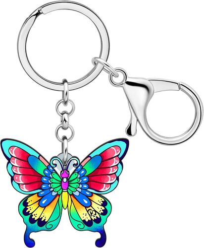 KAL-Porte-Clés Papillon Mignon En Acrylique Pour Femmes Filles Bijoux Insectes Pour Voiture Sac À Main Sacs Clés