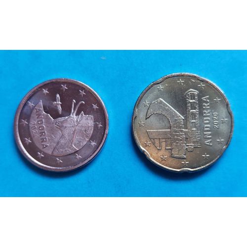 5 Cents Et 20 Cents Andorre/ Andorra