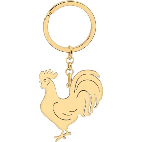 Kal-Porte-Clés Poulet Animaux De Ferme Bijoux En Acier Inoxydable Poulet Cadeaux Pour Femmes Porte-Monnaie Porte-Clés Voiture Charms