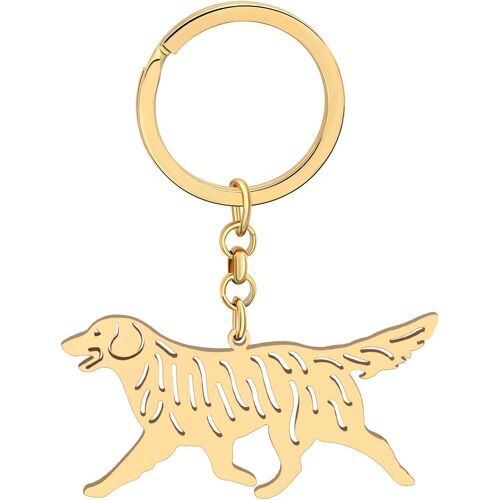 KAL-Porte-Clés Chien En Acier Inoxydable Porte-Clés Chien Mignon Pour Femmes Filles Porte-Monnaie Voiture Charms