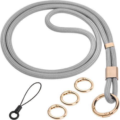 Cordon Tour Cou Pour Clés, Lanière Nylon Lanières Porte Badge, Lanyard Porte-Clés Universelle Réglable, Avec Anneau En Métal, Pour Badge, Clé Et Porte-Cartes D'identité