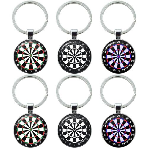 KAL-Porte-Clés De Fléchettes 6 Pièces, Porte-Clés De Fléchettes Intéressants, Porte-Clés Créatifs, Porte-Clés Personnalisés, Cadeaux Pour Les Amateurs De Fléchettes