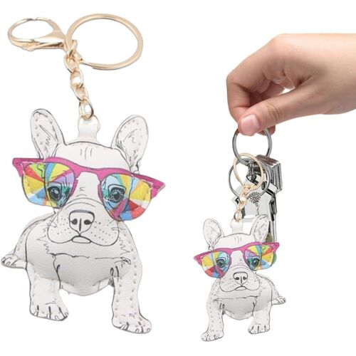 KAL-Charmes Pour Sacs, Charm Sac, Sac De Charme, Pendentifs Pour Sacs, Bouledogue Français Porte-Clés Sac Pour La Famille Propri Chers Et Amis