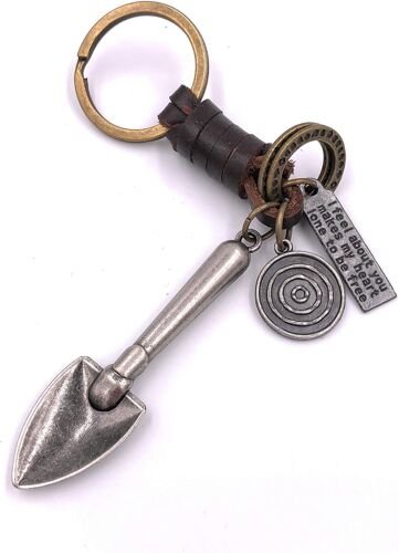 KAL-Pendentif Pelle Pelle Métal