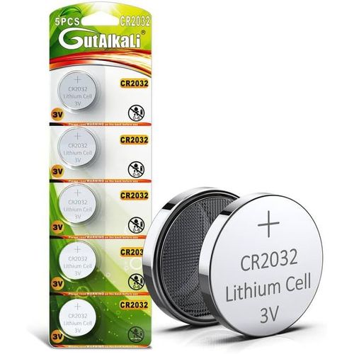 SEPT-Lot de 5 piles bouton au lithium CR2032 3 V