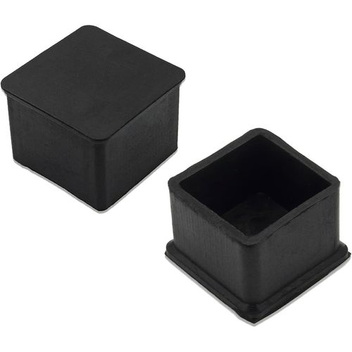 Tianyi-Lot De 4 Capuchons De Chaise En Caoutchouc, Épais, 30 X 30 Mm (3,0 X 3,0 Cm) Noir, Carrés