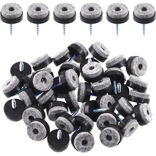 20 Pcs Furniture Felt Pads 20 mm Non-Slip Felt Pads with Screw Felt Pads Floor Protector for Chair Table Sofa Wood Legs