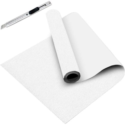 Tianyi-Feutrine Autocollante Blanc - 40 * 200 Cm Tissu-Feutre, Épaisseur 2 Mm Feutrine Adhésive Pour Doublure De Boîte, Cadre Photo, Pied De Chaise, Diy, Halloween, Voiture(1 Rouleau Feutrine)