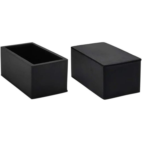 Lot De 4 Embouts De Pieds De Chaises,De Table,De Protection De Sol,En Caoutchouc,Épais,Rectangulaires,25 X 50 Mm (2,5 X 5,0 Cm),Noir