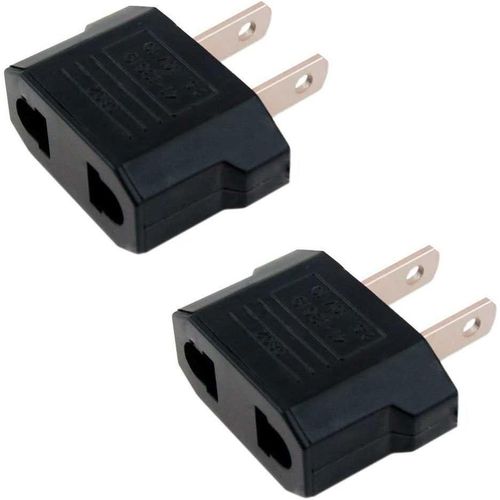 4X Adaptateur Prise France Eu Europe Vers Us Usa Voyage Secteur Eur Fr Chine Noir[Z2561]