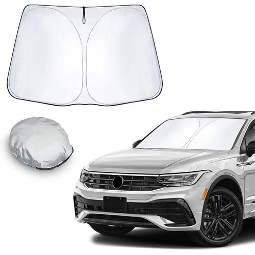 Compatible Avec Vw Tiguan 2 2016-2023 Pare-Soleil De Voiture Couverture De Pare-Brise-Soleil Protection Parebrise Anti Uv Isolation La Chaleur Et Soleil, Pliable Pare Soleil Accessoires
