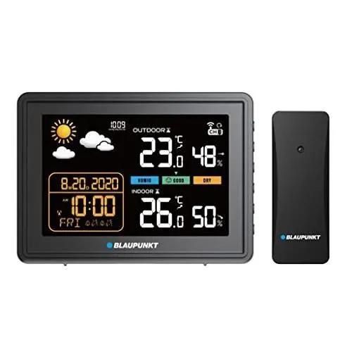 Station Météo - BLAUPUNKT - WS30BK - Écran Couleur - Température et Humidité - Avec Sonde