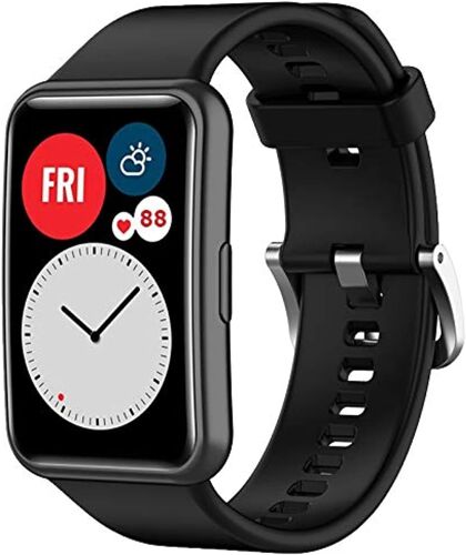 Compatible Bands For Huawei Watch Fit/Watch Fit New/Watch Fit Elegant/Watch Fit Se, Replacement Bracelet For Women Men Replacement Silicone Bands (No Tracker)