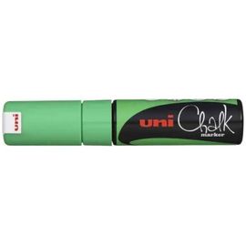 Marqueur Craie - Uniball - Pwe8k - Biseautée Large - 8mm - Vert Fluo