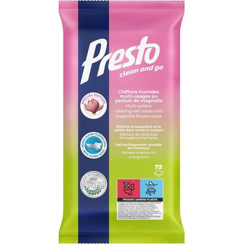 Lingettes Nettoyantes pour Meubles en Bois - Nettoyage Rapide et Efficace - Meubles en Bois, Vernis, Matériaux Similaires au Bois - Intensifie la Couleur du Bois - Parfum Miel - 72 pcs