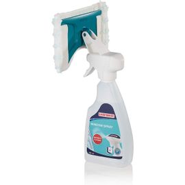 Window Spray Cleaner micro duo, Nettoyant vitres 500 ml avec housse, Spray nettoyant lave-vitres avec articulation flexible, Produit nettoyant à flacon rechargeable avec housse de nettoyage