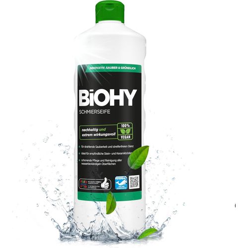 Savon doux (Bouteille de 1l) | Nettoyant pour sols CONCENTRÉ | applicable sur caoutchouc, linoléum, parquet, PVC, pierre | Ingrédients naturels (Schmierseife)