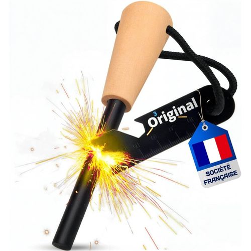 Ytfhg-Pierre A Feu (20 000 Utilisations) - Randonnée Accessoires - Kit De Survie Multifonction - Grattoir Multi-Outils - Haute Qualité - Accessoire Camping, Survivalisme, Bushcraft, Randonnée - Allum