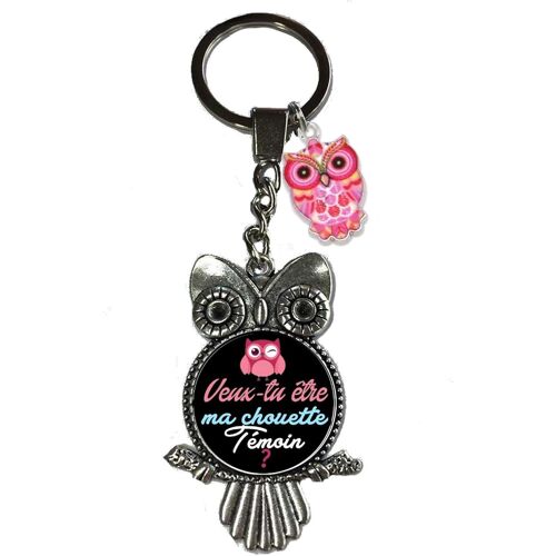 KAL-Porte Clé Veux-Tu Être Ma Chouette Témoin? Idée Cadeau-Demande-Mariage-Evjf-Evg-Demoiselle D'Honneur-Mariée-