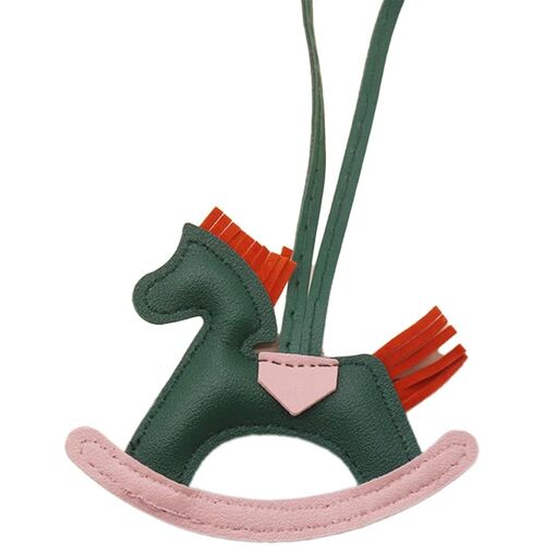 KAL-Cheval De Troie Porte-Clés Porte Clef Mignon Porte-Clés En Forme Mignon En Cuir Fait À La Main Pour La Famille Proches Et Les Amis¿Vert¿