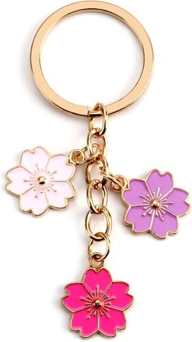 KAL-Porte Clés Dreamy Sakura Cherry Blossom, Porte Clés Et Chaînes Porte Clés, Joli Cadeau Pour Les Filles, Joli Accessoire De Porte Clés, Cadeau D'Anniversaire Pour Les Femmes