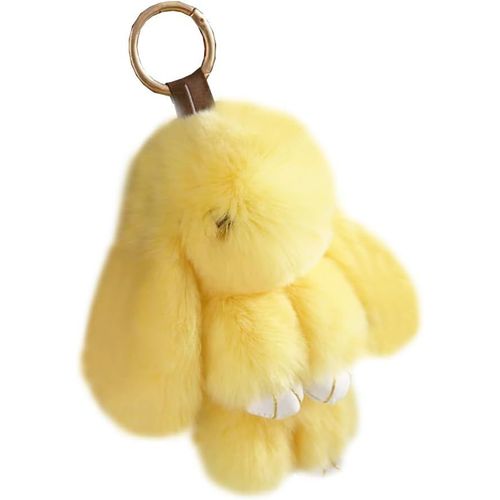 PATA-Doux Et Moelleux Lapin Porte-Clés Mignon En Peluche - Porte-Clés En Fausse Fourrure Avec Pompon - Décoration