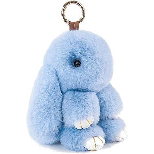PATA-Doux Et Moelleux Lapin Porte-Clés Mignon En Peluche - Porte-Clés En Fausse Fourrure Avec Pompon - Décoration