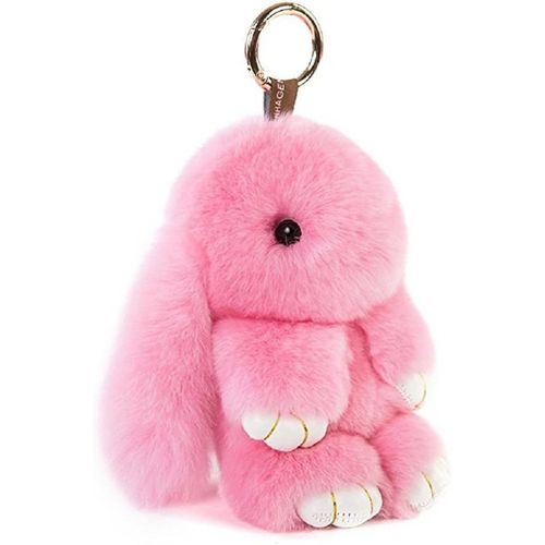 PATA-Doux Et Moelleux Lapin Porte-Clés Mignon En Peluche - Porte-Clés En Fausse Fourrure Avec Pompon - Décoration