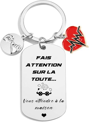 Kal-Porte-Clé Couple Personnalisé: Ensemble De 2 Pièces En Acier Inoxydable - Cadeau Amour Pour Pendaison De Crémaillère Et Maison