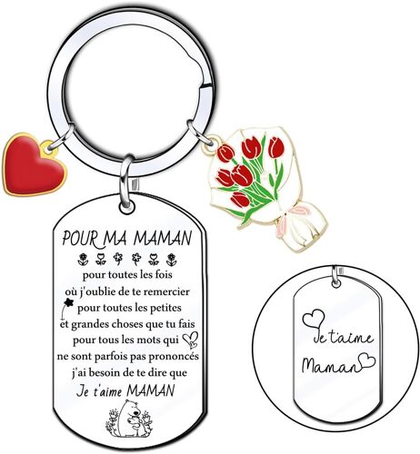 KAL-Fete Des Meres Cadeau,Cadeau Maman, Cadeau Maman Porte Cles,Cadeau Maman Anniversaire,Cadeau Maman Noel,Cadeau Maman Original Cadeau,Maman Personnalisé