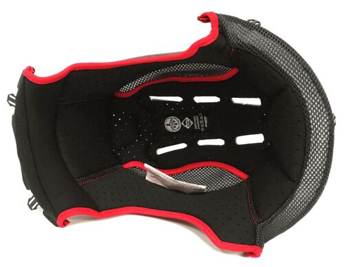 Nolan N33/Evo Clima Comfort Doublure Intérieure, Noir-Rouge, Taille M Pour Hommes