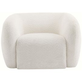 Fauteuil Design Bouclette "Washington " - Blanc