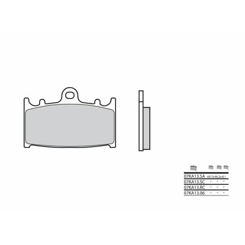 Brembo S.P.A. Plaquettes De Frein Route Carbone Céramique - 07ka1306