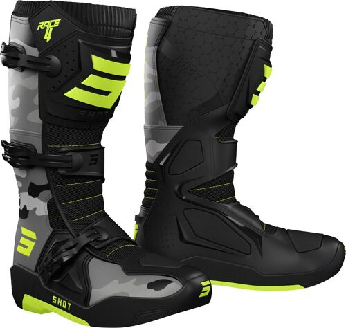 Shot Race 4 Bottes De Motocross, Multicolore, Taille 39 Pour Hommes