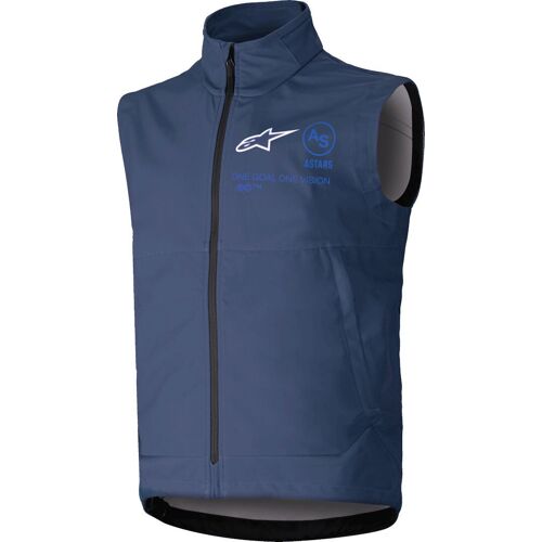 Alpinestars Techstar Softshell Gilet De Motocross, Bleu, Taille M Pour Hommes