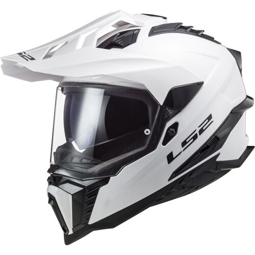 Ls2 Mx701 Explorer Solid Casque De Motocross, Blanc, Taille M Pour Hommes