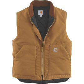 Carhartt Relaxed Fit Firm Duck Insulated Rib Collar Gilet, Brun, Taille 2xl Pour Hommes