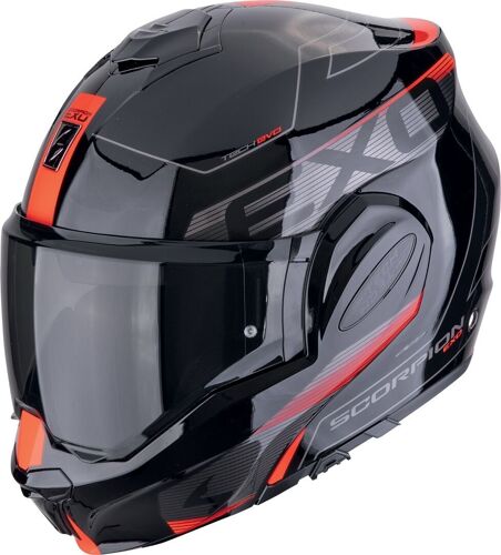 Scorpion Exo Tech Evo Traveller Casque, Noir-Rouge, Taille Xl Pour Hommes
