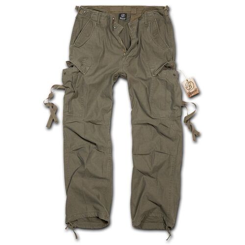Brandit M-65 Vintage Pantalon, Gris, Taille 5xl Pour Hommes