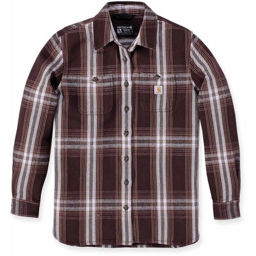 Carhartt Loose Fit Heavyweight Twill Chemise Pour Dames, Pourpre-Brun, Taille Xl Pour Femmes