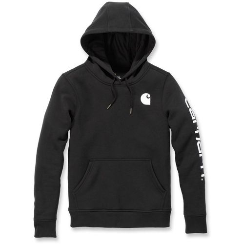 Carhartt Clarksburg Logo Sweat À Capuche Pour Dames, Noir, Taille L Pour Femmes