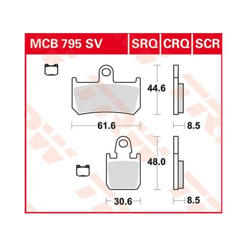 Trw Lucas Racing Caoutchouc Mcb795crq