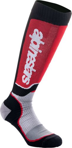 Alpinestars Plus Chaussettes De Motocross, Noir-Rouge, Taille S Pour Hommes
