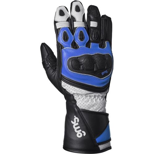 Gms Gr-1 Sf Gants De Moto Perforés, Noir-Blanc-Bleu, Taille 3xl Pour Hommes