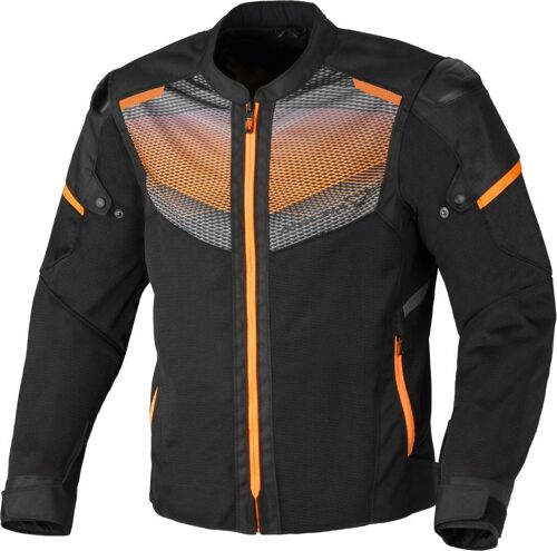 Macna Orcano 2.0 Blouson Textile De Moto, Noir-Orange, Taille M Pour Hommes